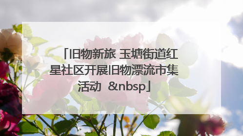 旧物新旅 玉塘街道红星社区开展旧物漂流市集活动   