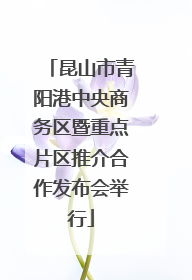 昆山市青阳港中央商务区暨重点片区推介合作发布会举行