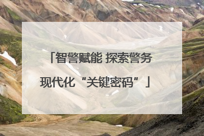 智警赋能 探索警务现代化“关键密码”