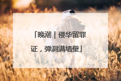 晚潮｜侵华留罪证，弹洞满墙壁