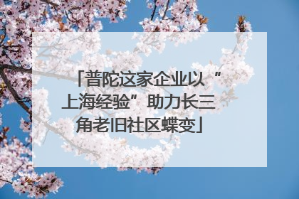 普陀这家企业以“上海经验”助力长三角老旧社区蝶变