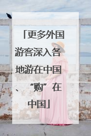 更多外国游客深入各地游在中国、“购”在中国