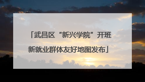 武昌区“新兴学院”开班 新就业群体友好地图发布