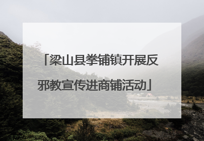 梁山县拳铺镇开展反邪教宣传进商铺活动