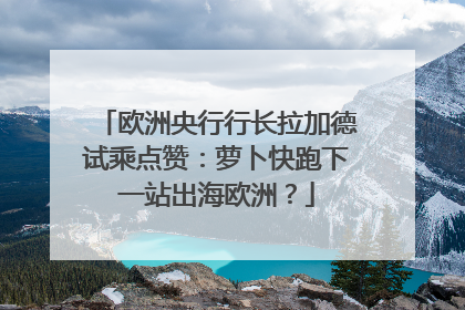 欧洲央行行长拉加德试乘点赞：萝卜快跑下一站出海欧洲？