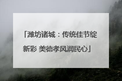 潍坊诸城：传统佳节绽新彩 美德孝风润民心