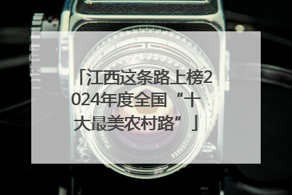 江西这条路上榜2024年度全国“十大最美农村路”