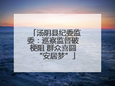 汤阴县纪委监委：巡察监督破梗阻 群众喜圆“安居梦”