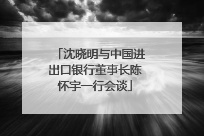 沈晓明与中国进出口银行董事长陈怀宇一行会谈