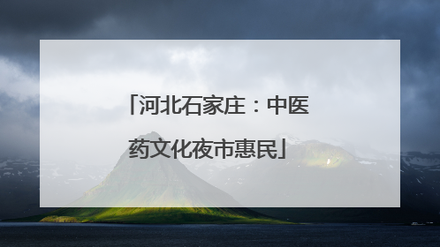 河北石家庄：中医药文化夜市惠民