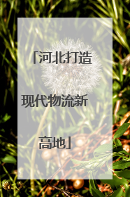 河北打造现代物流新高地