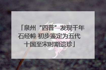 泉州“四普”发现千年石经幢 初步鉴定为五代十国至宋时期遗珍