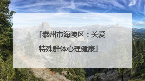 泰州市海陵区：关爱特殊群体心理健康