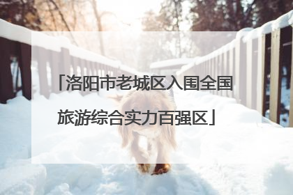 洛阳市老城区入围全国旅游综合实力百强区