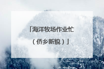 海洋牧场作业忙（侨乡新貌）
