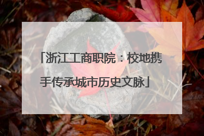 浙江工商职院：校地携手传承城市历史文脉