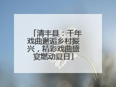 清丰县：千年戏曲邂逅乡村振兴，精彩戏曲盛宴燃动夏日