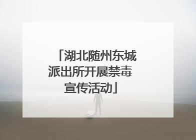 湖北随州东城派出所开展禁毒宣传活动