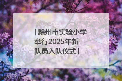 滁州市实验小学举行2025年新队员入队仪式
