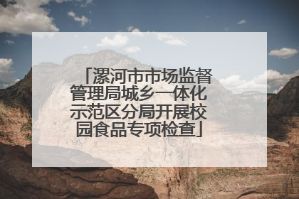 漯河市市场监督管理局城乡一体化示范区分局开展校园食品专项检查