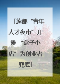莲都“青年人才夜市”开摊 “盒子小店”为创业者兜底