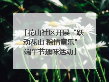 花山社区开展“跃动花山 粽情童乐”端午节趣味活动