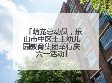 萌宠总动员，乐山市中区土主幼儿园教育集团举行庆六一活动