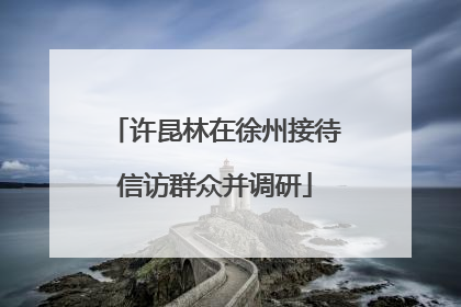 许昆林在徐州接待信访群众并调研