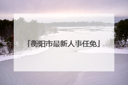 衡阳市最新人事任免