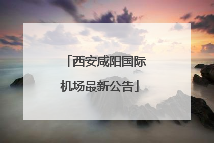 西安咸阳国际机场最新公告