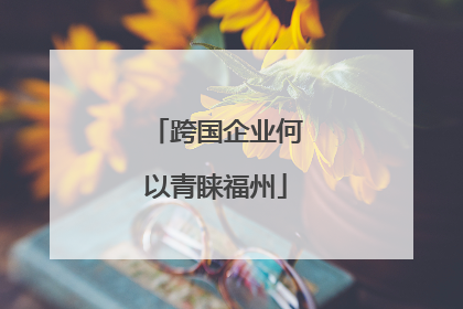 跨国企业何以青睐福州