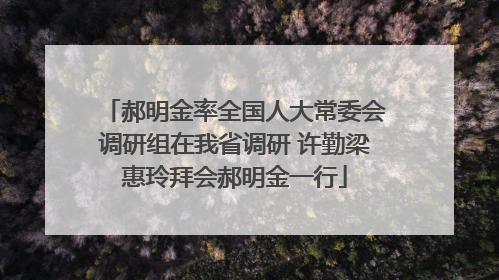 郝明金率全国人大常委会调研组在我省调研 许勤梁惠玲拜会郝明金一行