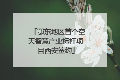 鄂东地区首个空天智慧产业标杆项目西安签约