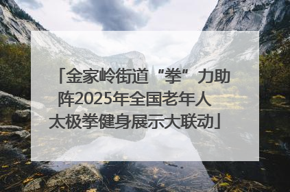 金家岭街道“拳”力助阵2025年全国老年人太极拳健身展示大联动