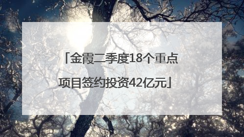 金霞二季度18个重点项目签约投资42亿元