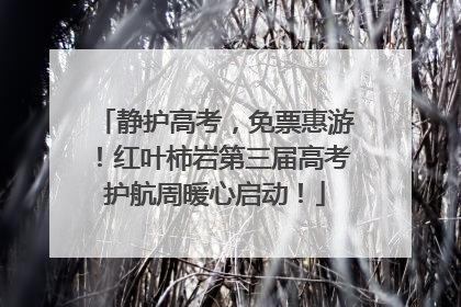 静护高考，免票惠游！红叶柿岩第三届高考护航周暖心启动！