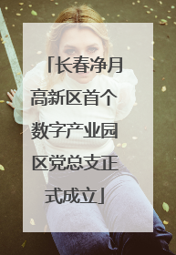 长春净月高新区首个数字产业园区党总支正式成立