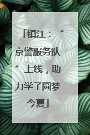 镇江：“京警服务队”上线，助力学子圆梦今夏