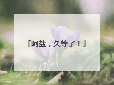 阿盐，久等了！