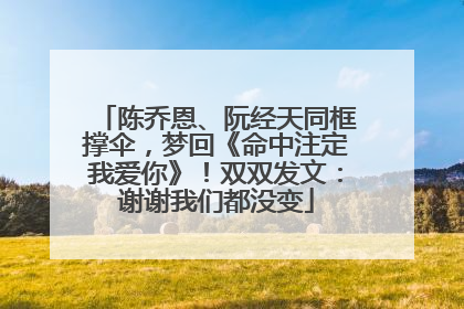 陈乔恩、阮经天同框撑伞，梦回《命中注定我爱你》！双双发文：谢谢我们都没变