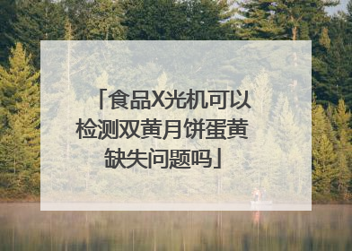 食品X光机可以检测双黄月饼蛋黄缺失问题吗