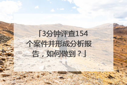 3分钟评查154个案件并形成分析报告，如何做到？