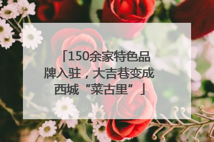 150余家特色品牌入驻，大吉巷变成西城“菜古里”