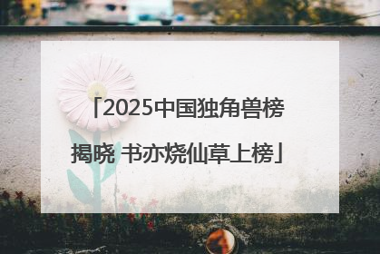 2025中国独角兽榜揭晓 书亦烧仙草上榜