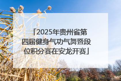 2025年贵州省第四届健身气功气舞暨段位积分赛在安龙开赛