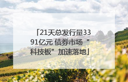 21天总发行量3391亿元 债券市场“科技板”加速落地