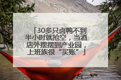 30多只卤鸭不到半小时就抢空，当酒店外摆摆到产业园，上班族很“买账”