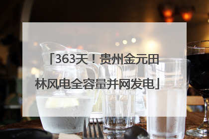 363天！贵州金元田林风电全容量并网发电