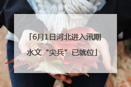 6月1日河北进入汛期 水文“尖兵”已就位