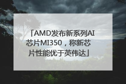 AMD发布新系列AI芯片MI350，称新芯片性能优于英伟达